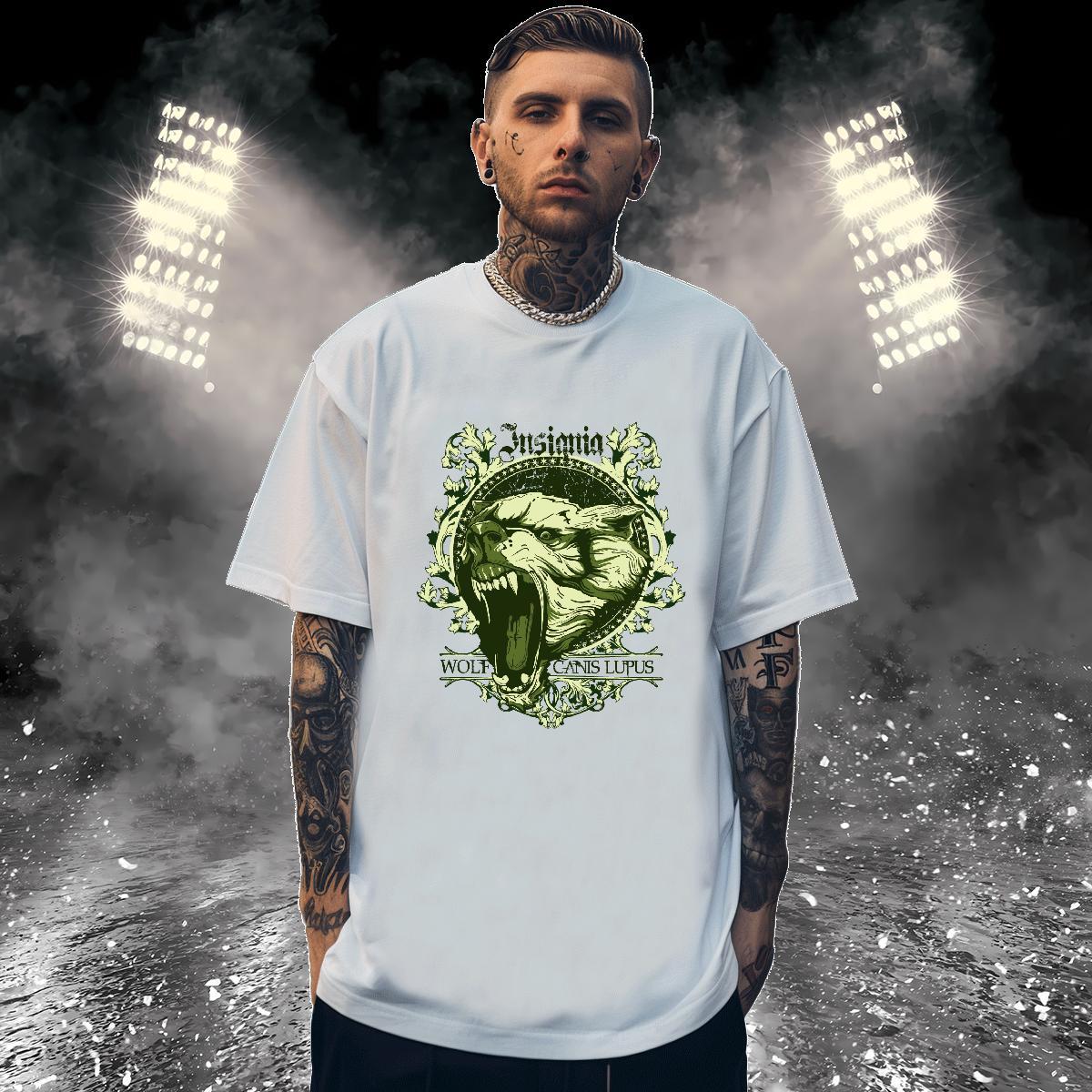 Cool Design T-Shirts for Men lion Breathable Outdoor Custom Anime 230g 100% Cotton Tshirts Classic Casual Tee Shirt
