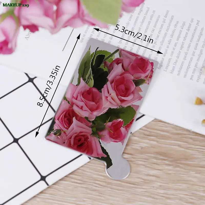 1pc Portable Mini Stainless Steel Unbreakable Makeup Pocket Mirror Cosmetic Mirror Cute Makeup Hand Pocket Mirror Y240819