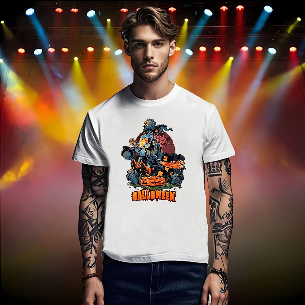 Fashion Designer Mens Tshirts halloween Street Casual 230g 100% Cotton Wear Breathable Soft T-Shirts Asian Size