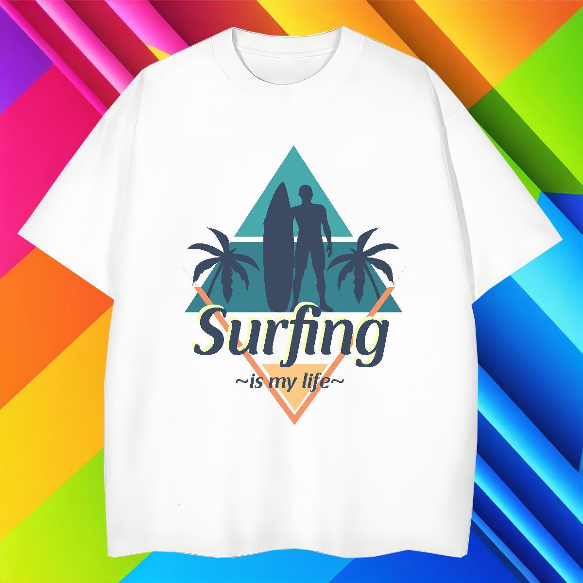 Free Shipping Men Clothes T-Shirt Beach 100% Cotton 230g Anime Print Breathable Soft skateboarding T-Shirts Wholesale Top Tees