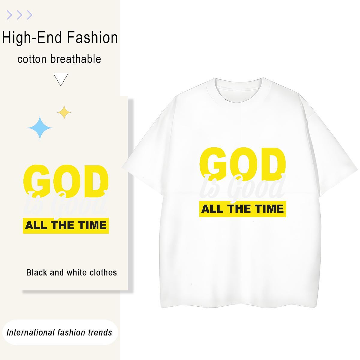 Wholesale Tshirt for Man Woman Daily Outfit 230g 100% Cotton Custom Anime Breathable Short Sleeve god T shirt Stylist Wear