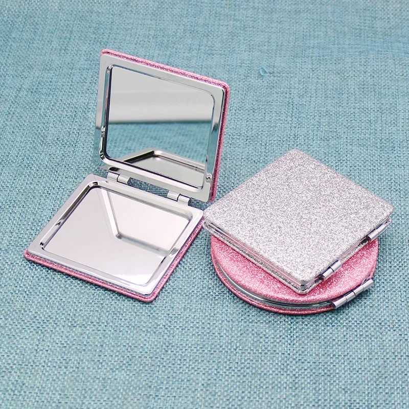 Chic High Definition Folding Square Mirror Mini Double-sided Flip Mirror INS Pocket Cosmetic Mirror Y240819