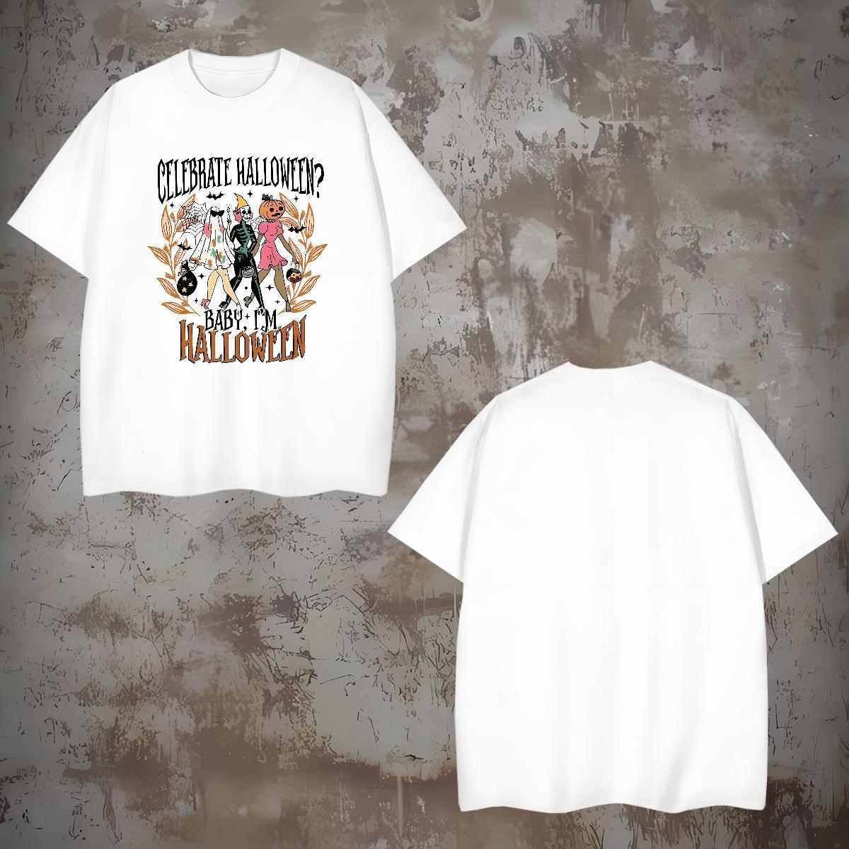 Free Shipping Tshirts halloween Sport 100% Cotton 230g Wear Breathable Short Sleeve Cool T Shirts Men Customized Print