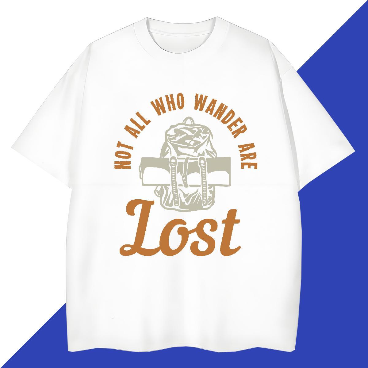 Loose monogram 100% Cotton 230g Mens Tshirts Casual Beach Breathable Soft T Shirt For Man New DIY Tops Tees
