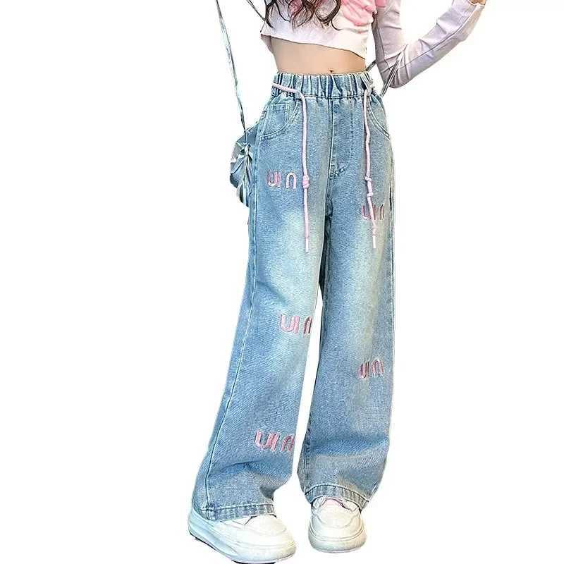 Spring/Summer New Straight Leg Jeans 2024 New Fashionable and Comfortable Girls JeansW240819