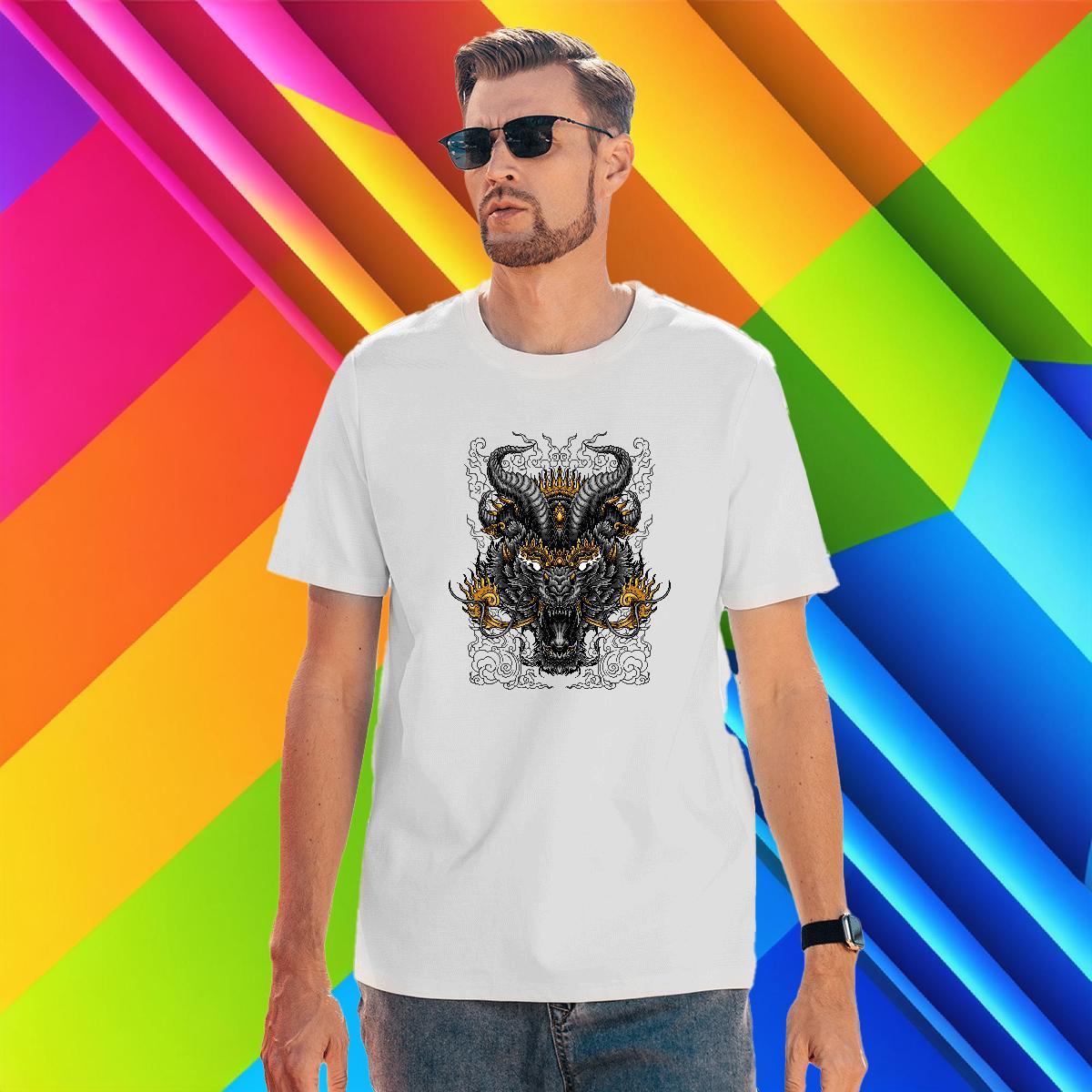 T-Shirts for Men 100% Cotton 230g dragon Daily Outfit Pure Cotton Anime Men Tshirts Fashion Design Popular Tops