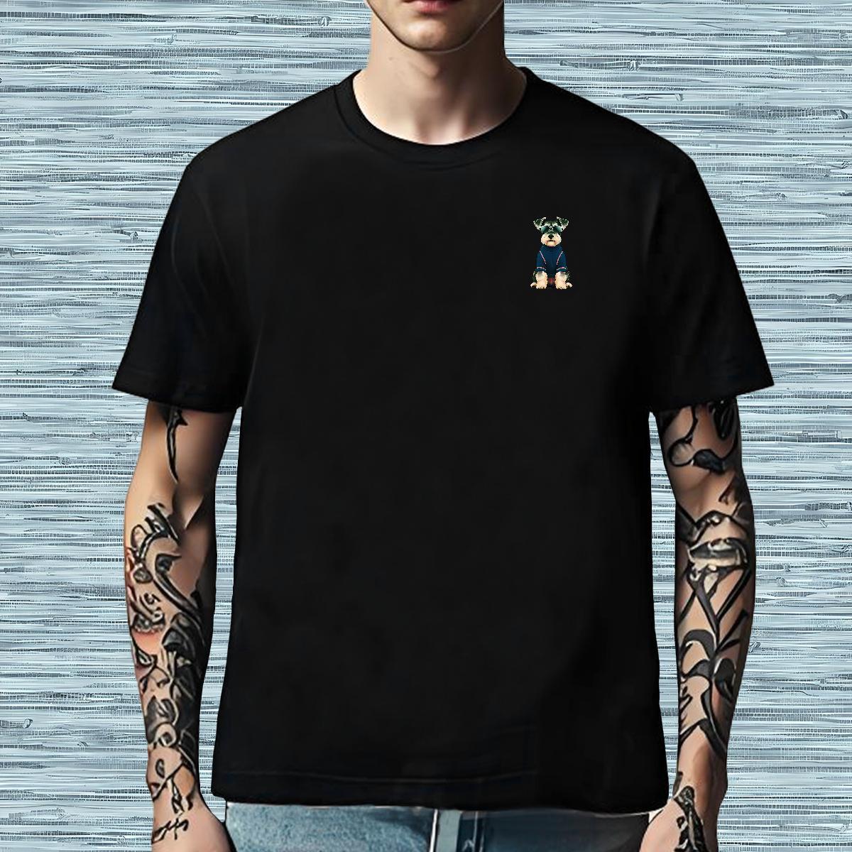 Fashion Designer Couples T Shirts dog Outdoor 230g Pure Cotton Top Tees O-Neck Short Sleeve Soft Man T Shirts Oversized