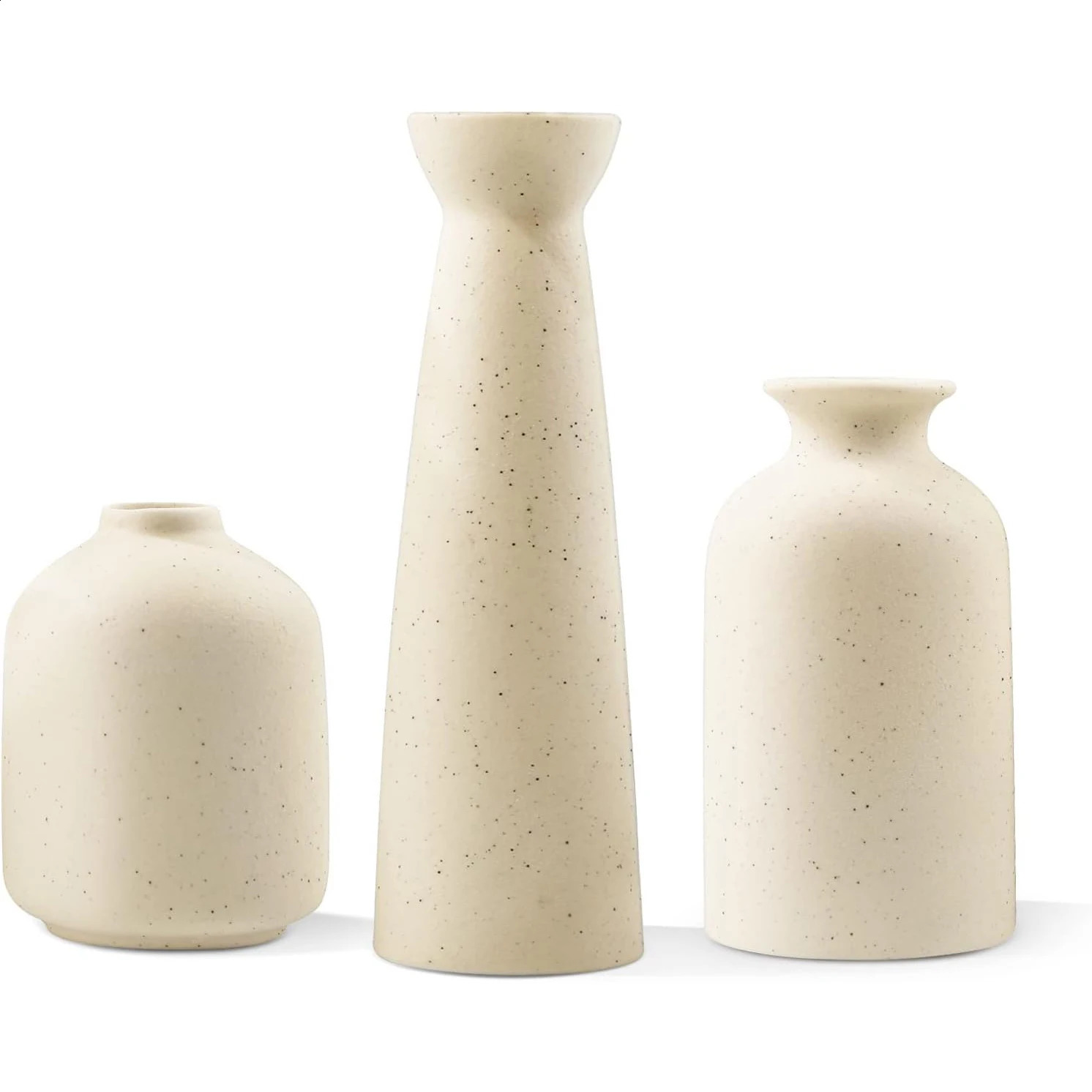 Ceramic vase Set-3 Small Flower vases for DecorModern Boho Farmhouse Home DecorDecorative vase for Pampas Grass Dried 240819