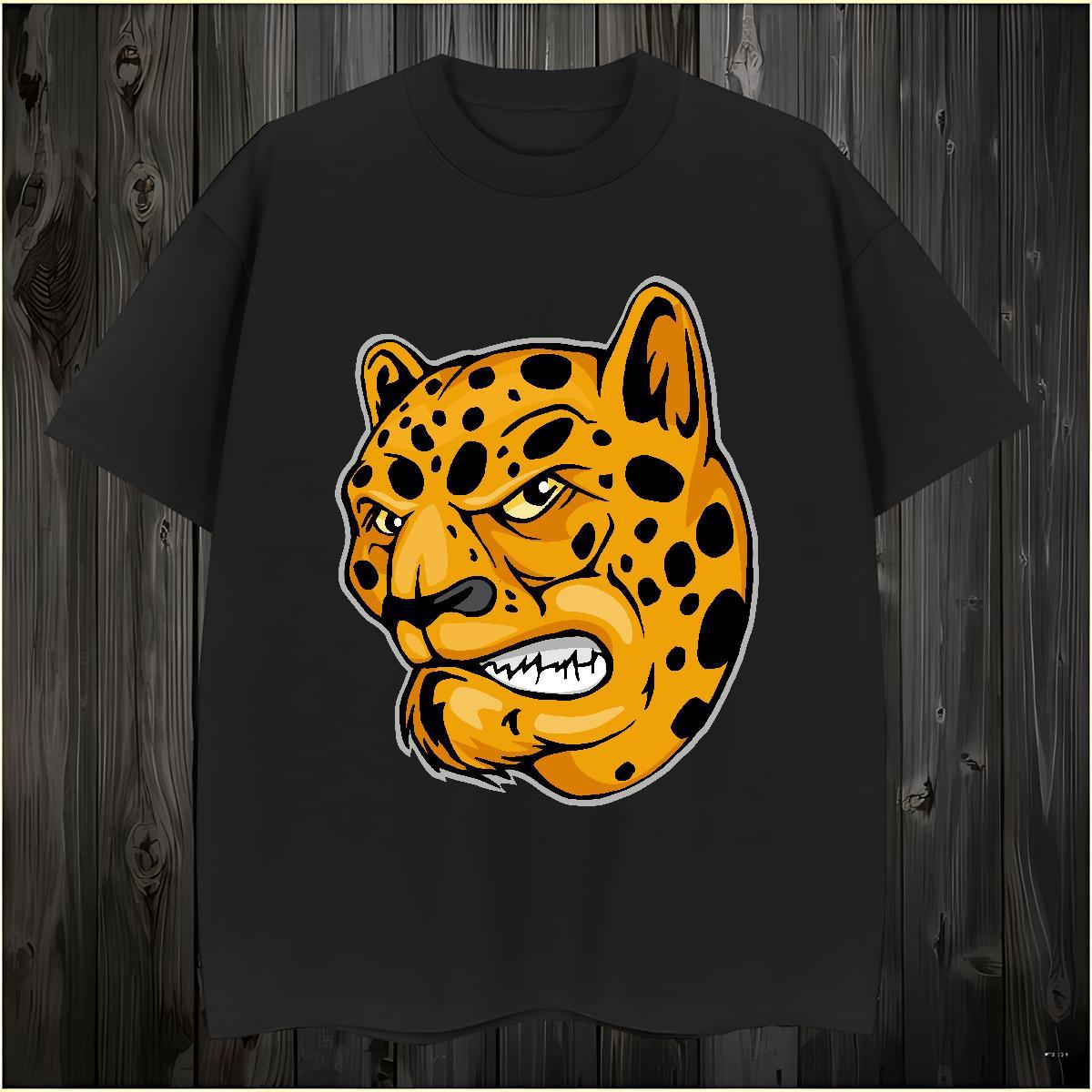 TOP Quality Mens T Shirts leopard Breathable Soft Sports Casual DIY Anime 230g Pure Cotton Couples T Shirts Fashion Design Tshirts