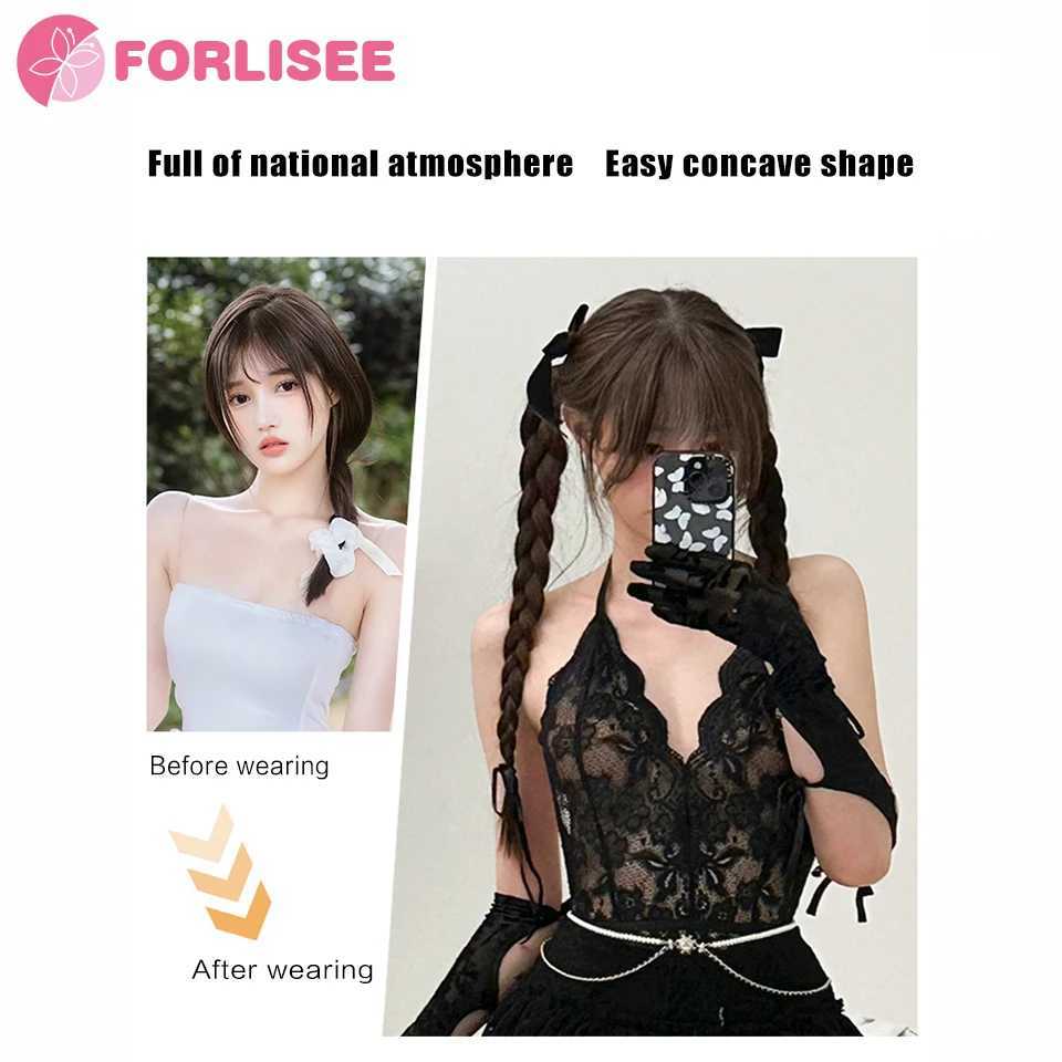 FORLISEE synthetic wig braid natural spicy girl braid fried dough twisted long braid can be tied high ponytail boxing braid W240817