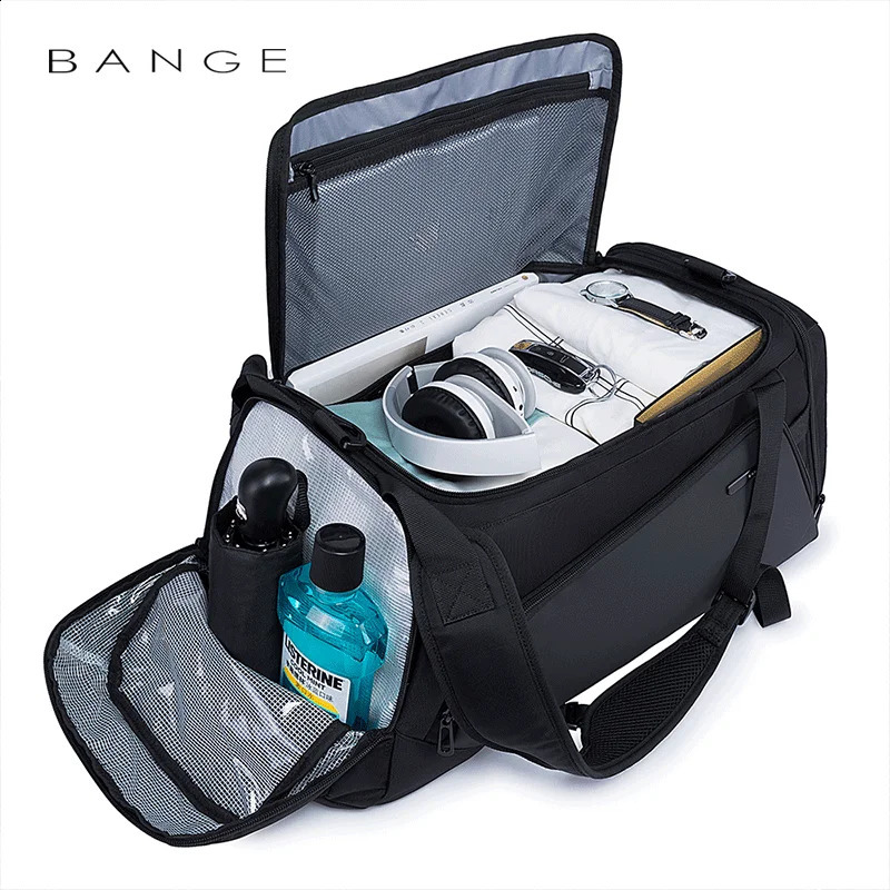 Bange Gym bag for Men Suitcase Backpack Large Capacity Waterproof Anti-stain Men Duffle Bag Travel Hand Luggage Bags 240819