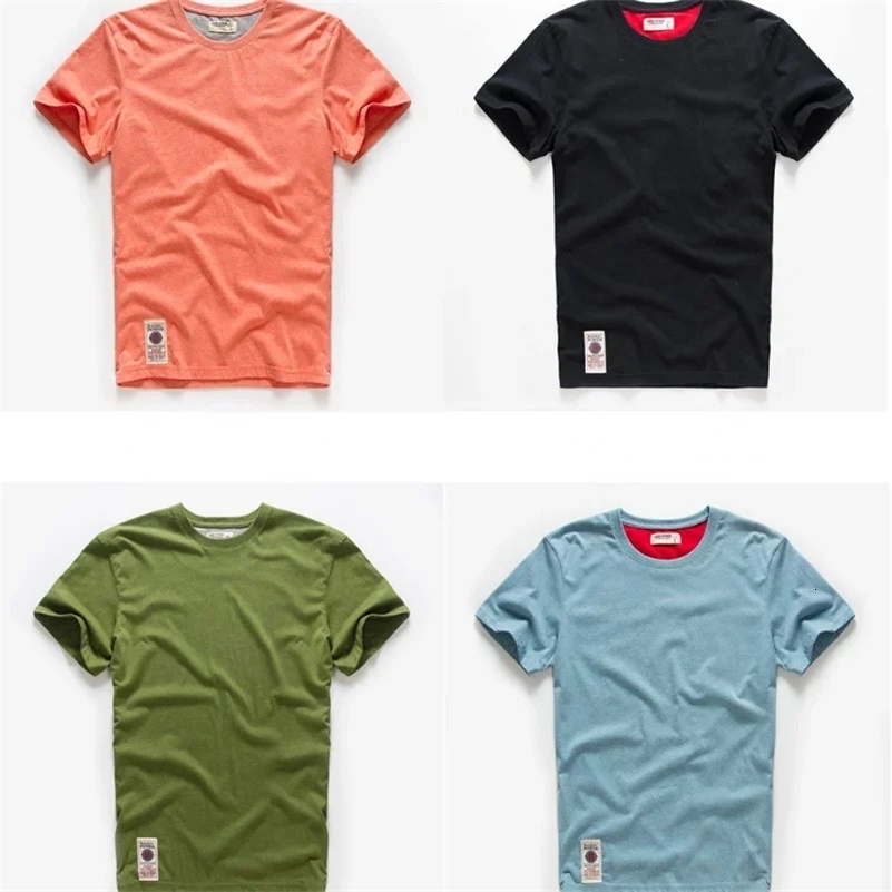 Mens T-shirt Summer T Shirt for Men Cotton Short Sleeve Tee Men Causal O-neck Basic Tshirt Streetwear Y2k Style Quality Men Top 240819