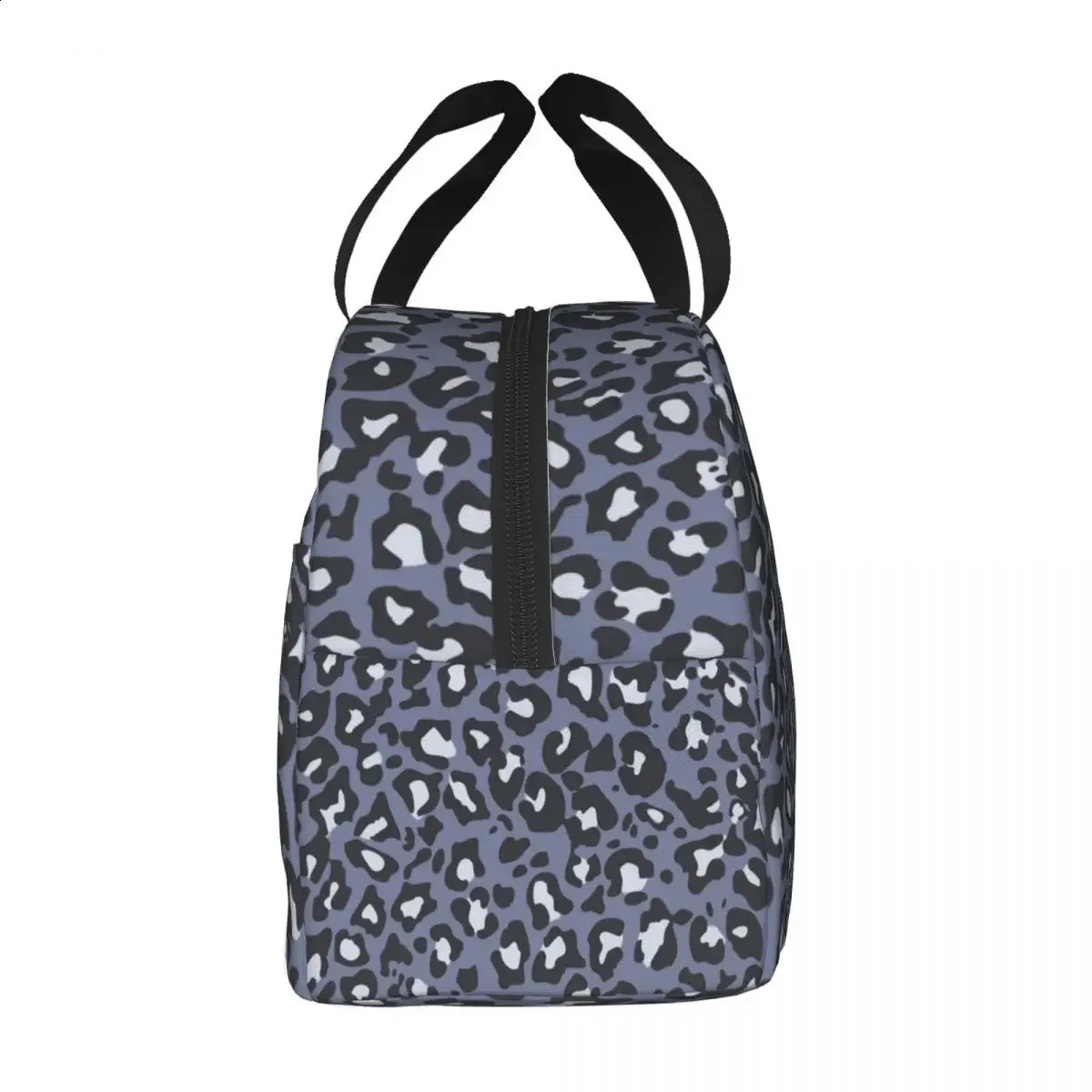 Leopard Print Lunch Bag Portable Insulated Canvas Cooler Bag Thermal Picnic Lunch Box for Women 240819