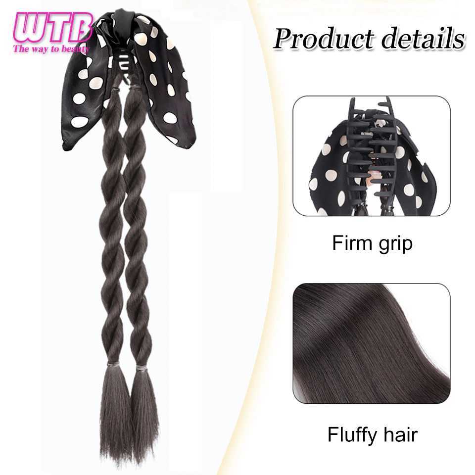 WTB Synthetic Braid Wig Female Claw Clamp High Braid Boxing Twisted Braid Summer Twisted Braid W240817