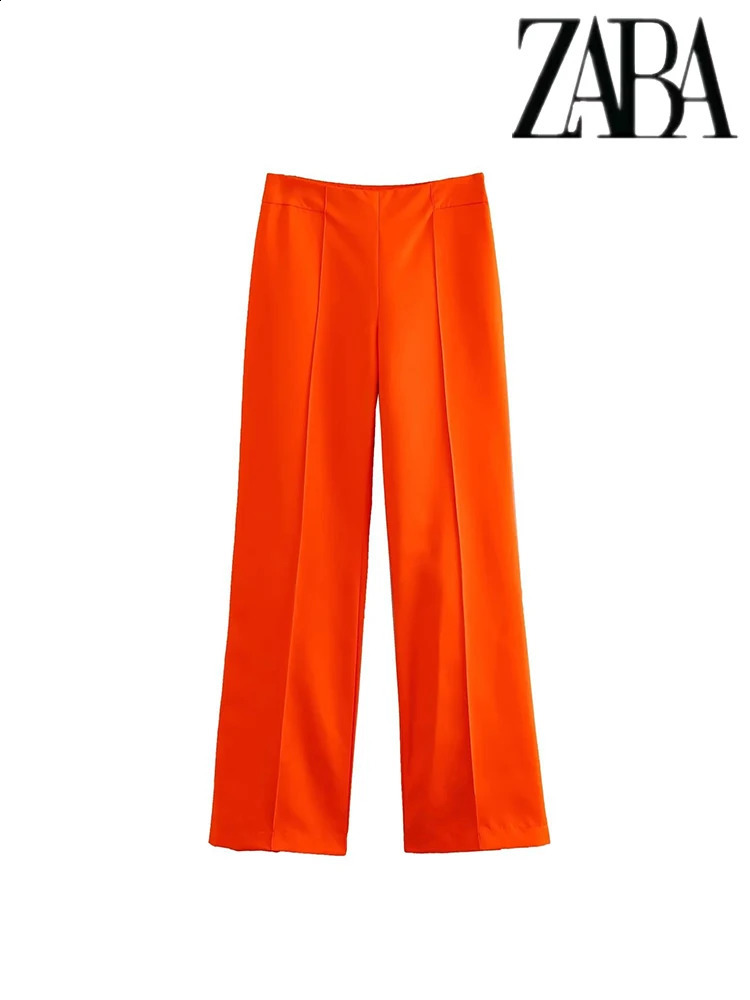 TRAF Womens Street Casual Suit Set Belt Decoration V-Neck Blazer Simple High Waisted Wide Leg Pants Set Sexy Womens Suit 240820