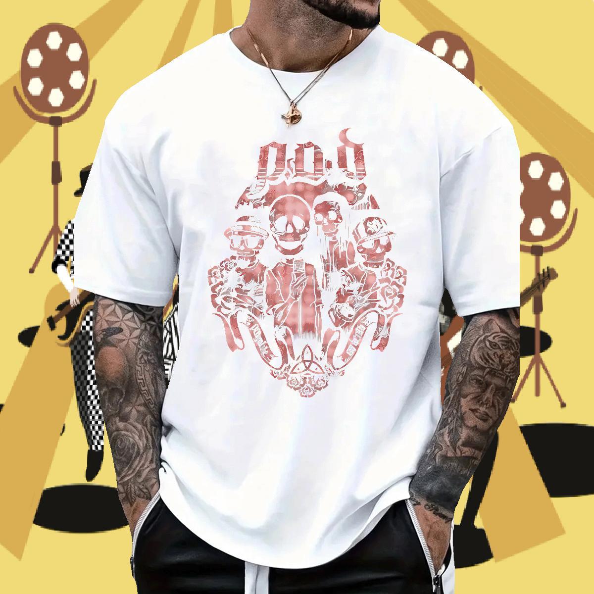 Wholesale scary Men Tops Tees 230g Pure Cotton Men T Shirts Custom Big Size Street Wear O Neck Short Sleeves Popular Tops Shirt