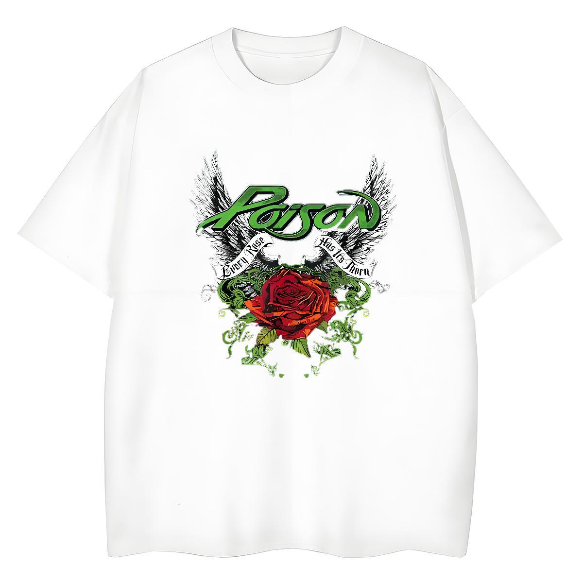 New Men Clothes T-Shirt rose Casual Daily Wear 230g Cotton Tops Short Sleeve O-Neck TOP Quality T-Shirts for Men Custom Anime