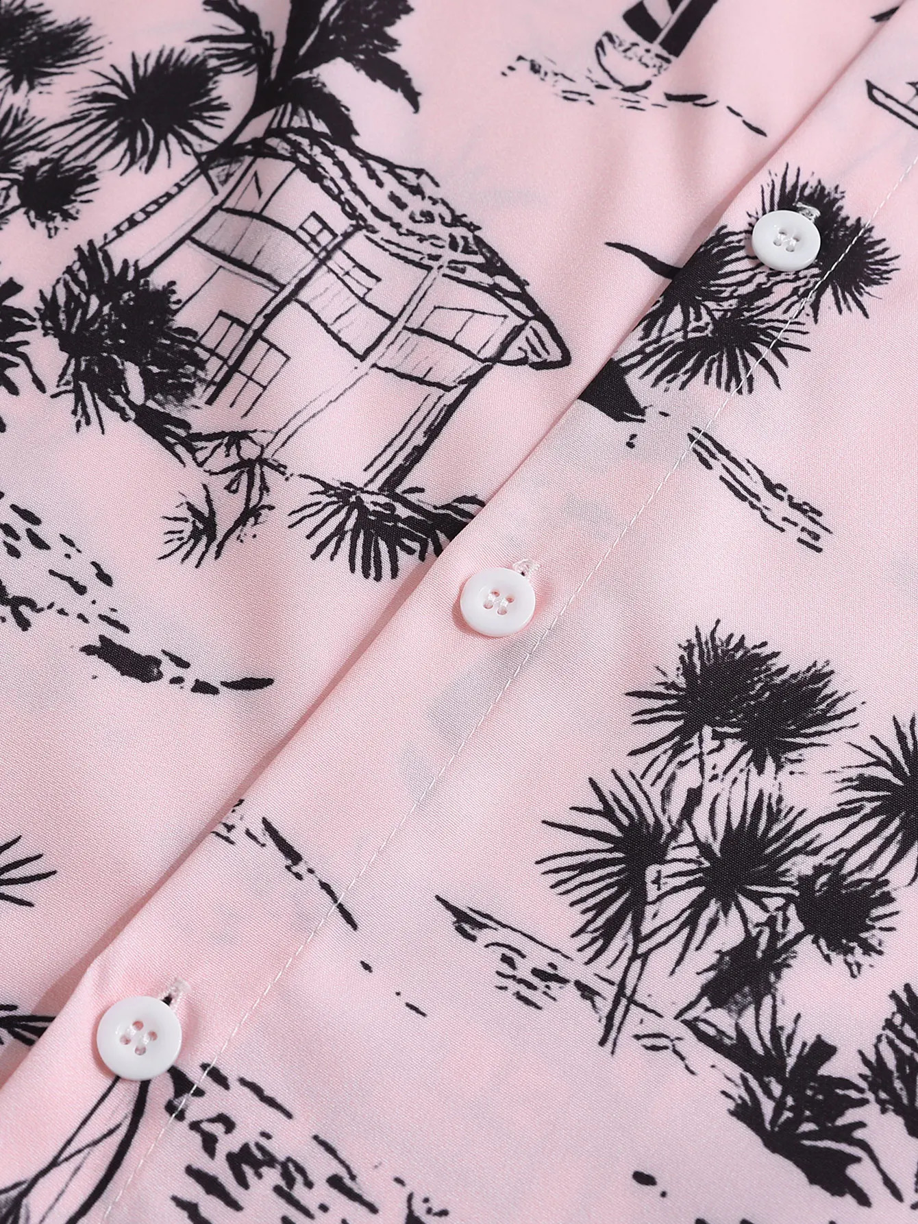 Men Street Fashion Summer Daily Shirt Hawaiian Cartoon Print Casual Loose Shirts Short Sleeve Beach Loose Tops 240820