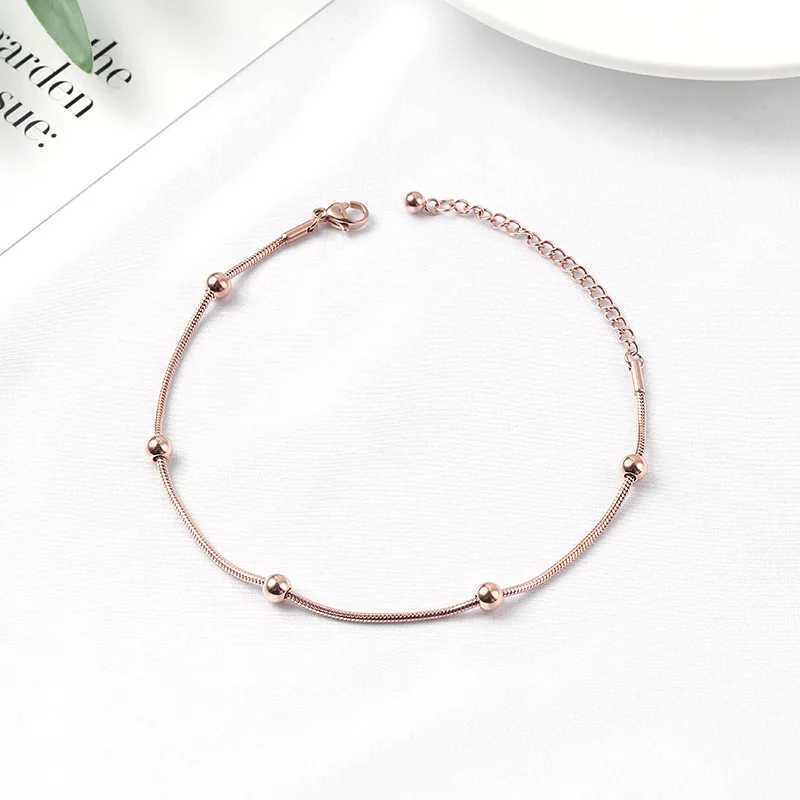 Get Lucky Snake Bone Ankle Bracelet Stainless Steel Ankle Bracelet Leg Ankle Bracelet W240815