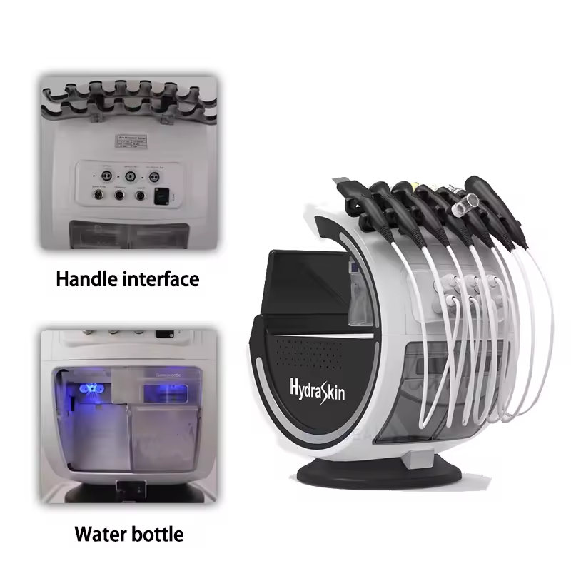 Factory Direct Facial Analysis Care Instrument High Frequency Light Wrinkles Promote Collagen Regeneration Water Oxygen Jet Machine Smart Ice Blue 7 i