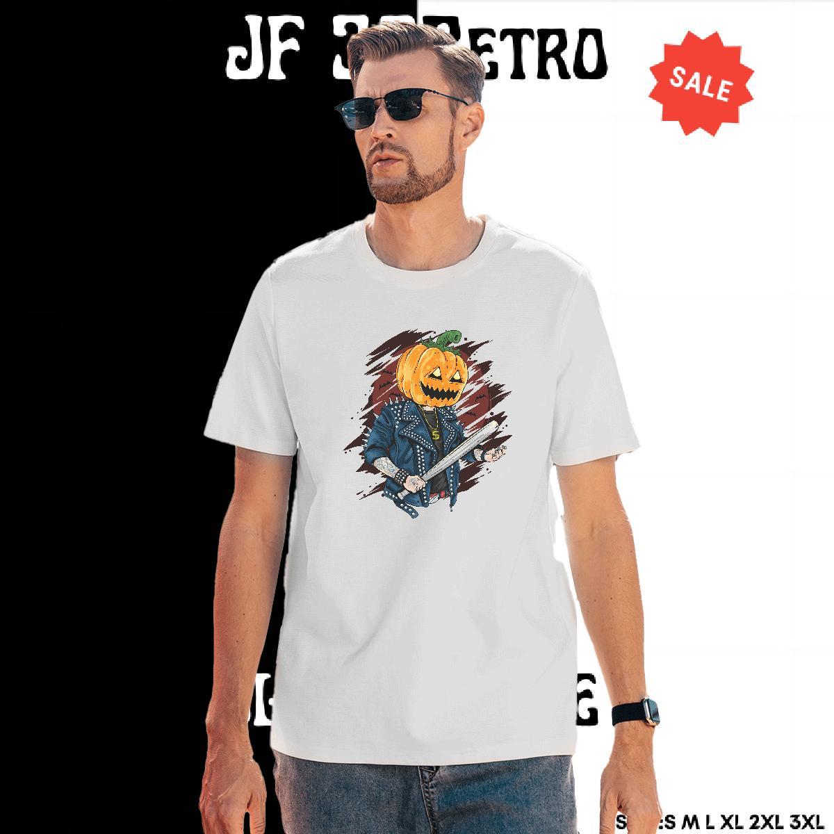 Loose T Shirt For Man pumpkin Breathable Crew Neck Street Plus Size Custom 230g Pure Cotton Men Clothes T-Shirt Classic Top Tees