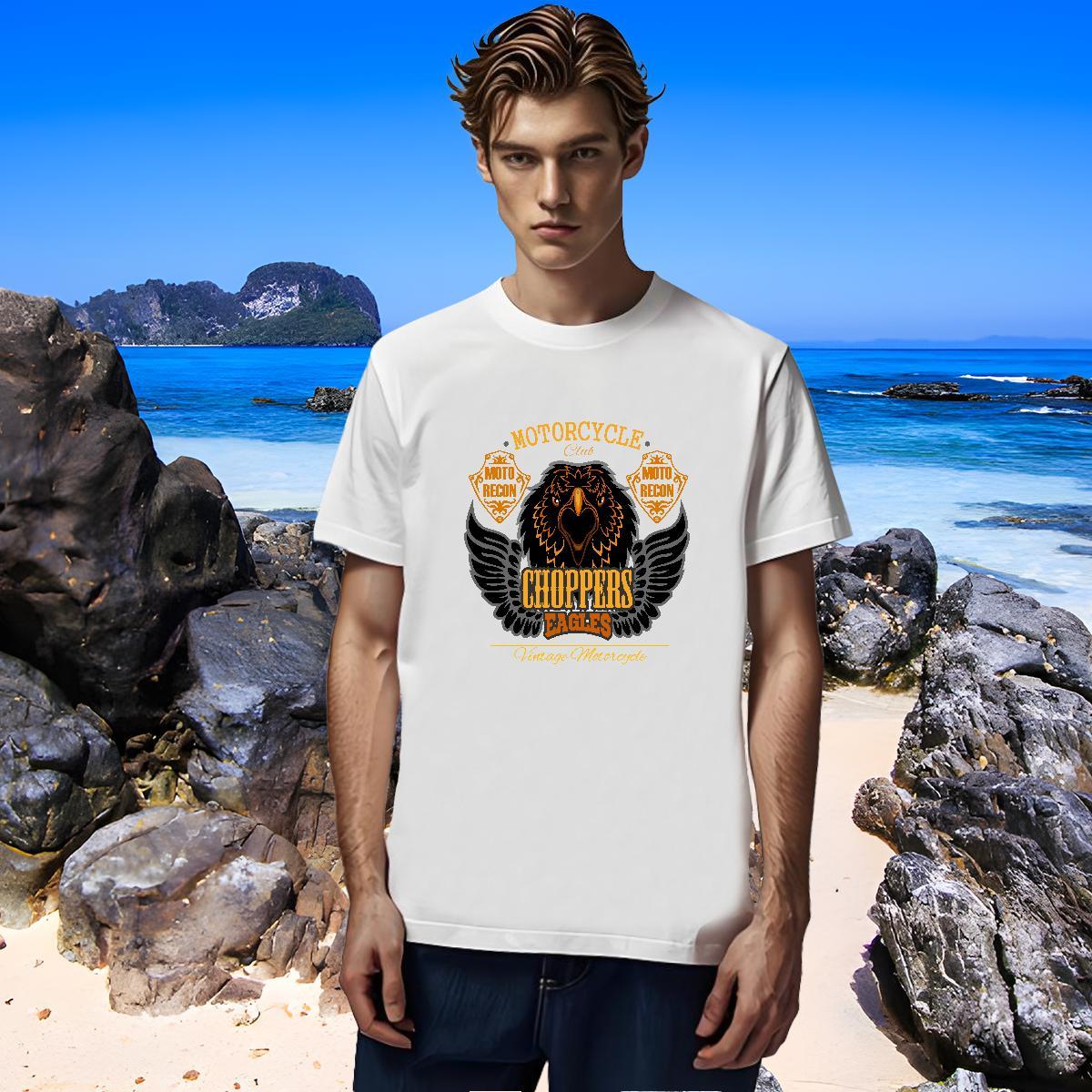 Cool Design Mens T Shirts eagle Breathable Soft Street DIY Printed 230g Pure Cotton Mens Tshirts 2024 Designer Tees Shirts