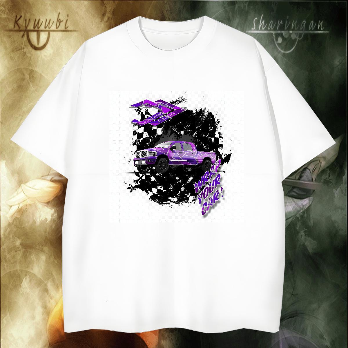 Loose Fit Couples T Shirts Hip Hop 230g 100% Cotton Black White Breathable Crew Neck car Mens T Shirts Custom Top Tees