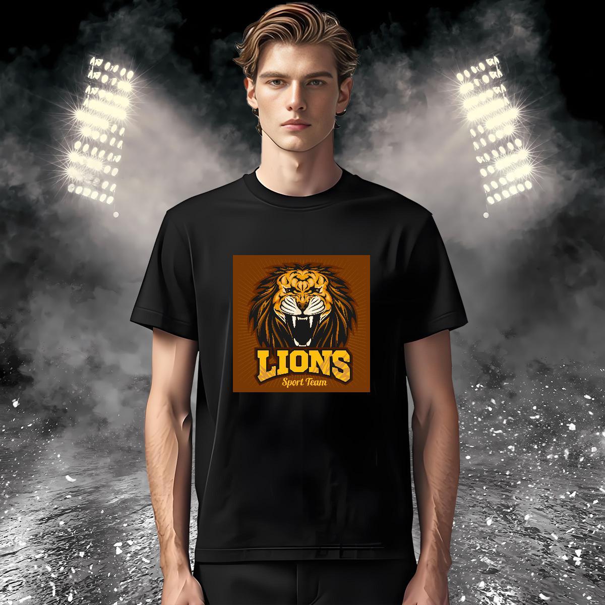 Comfortable Man T Shirts lion Crew Neck Hip Hop Street Customized 230g Pure Cotton Men Tops Tees New Arrival Clothes