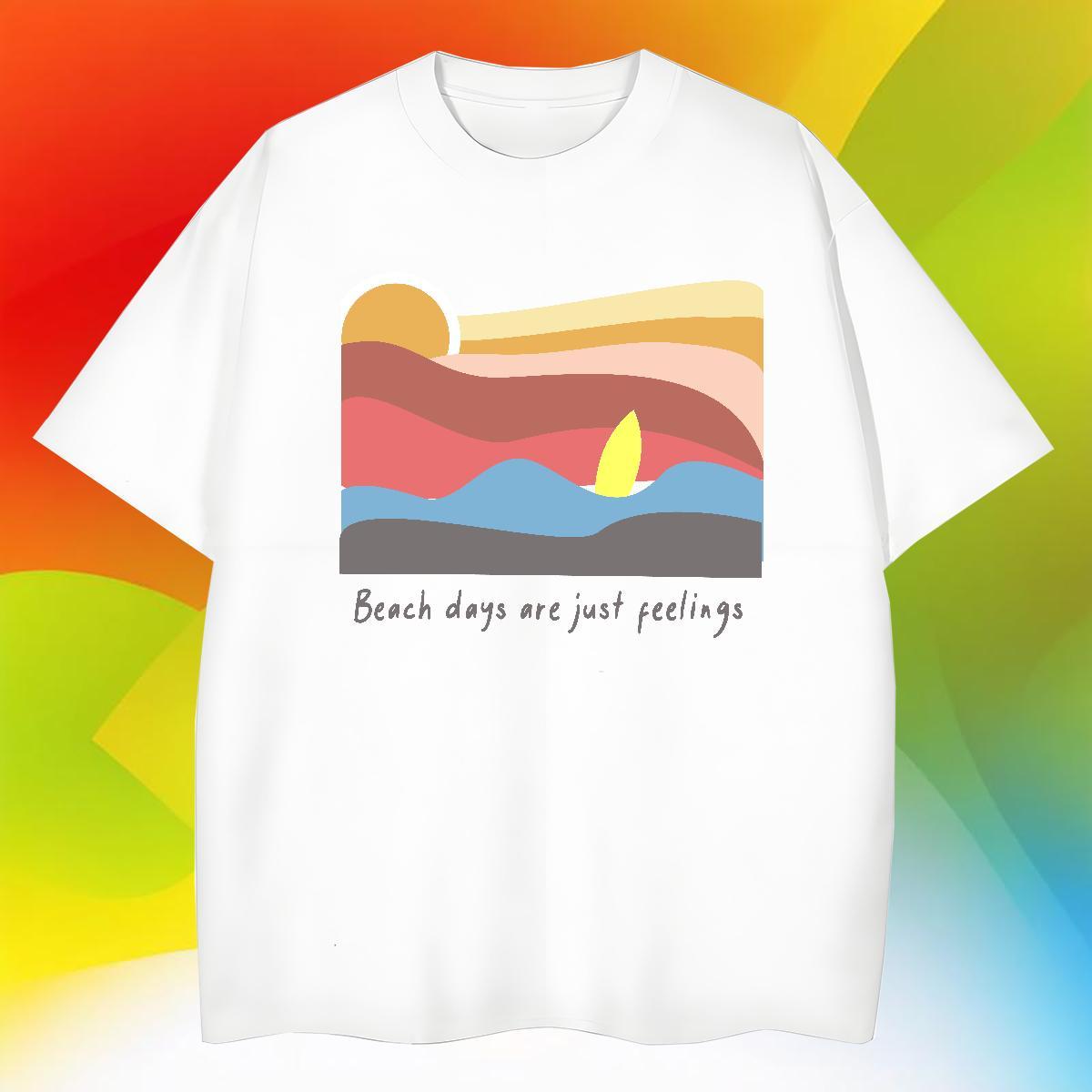 Popular Tshirt for Man Woman Sport 230g Pure Cotton Plus Size Custom Breathable Short Sleeve wave Mens T Shirts Classic Casual Wear