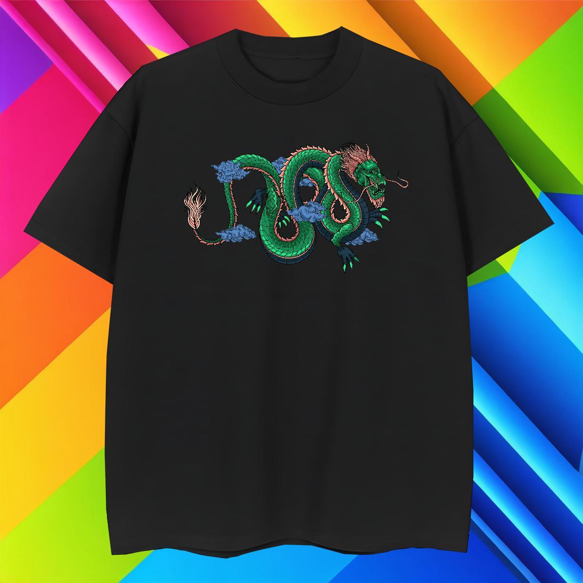 Popular dragon T Shirts Men Sports Casual Tshirts 230g Pure Cotton Fashion New Breathable Crew Neck Custom Print Plus Size Top Tees