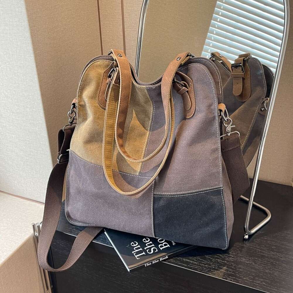 New Tote Medium Designer Canvas Collar PU Commuter Shoulder Crossbody Bag Post Recommendation
