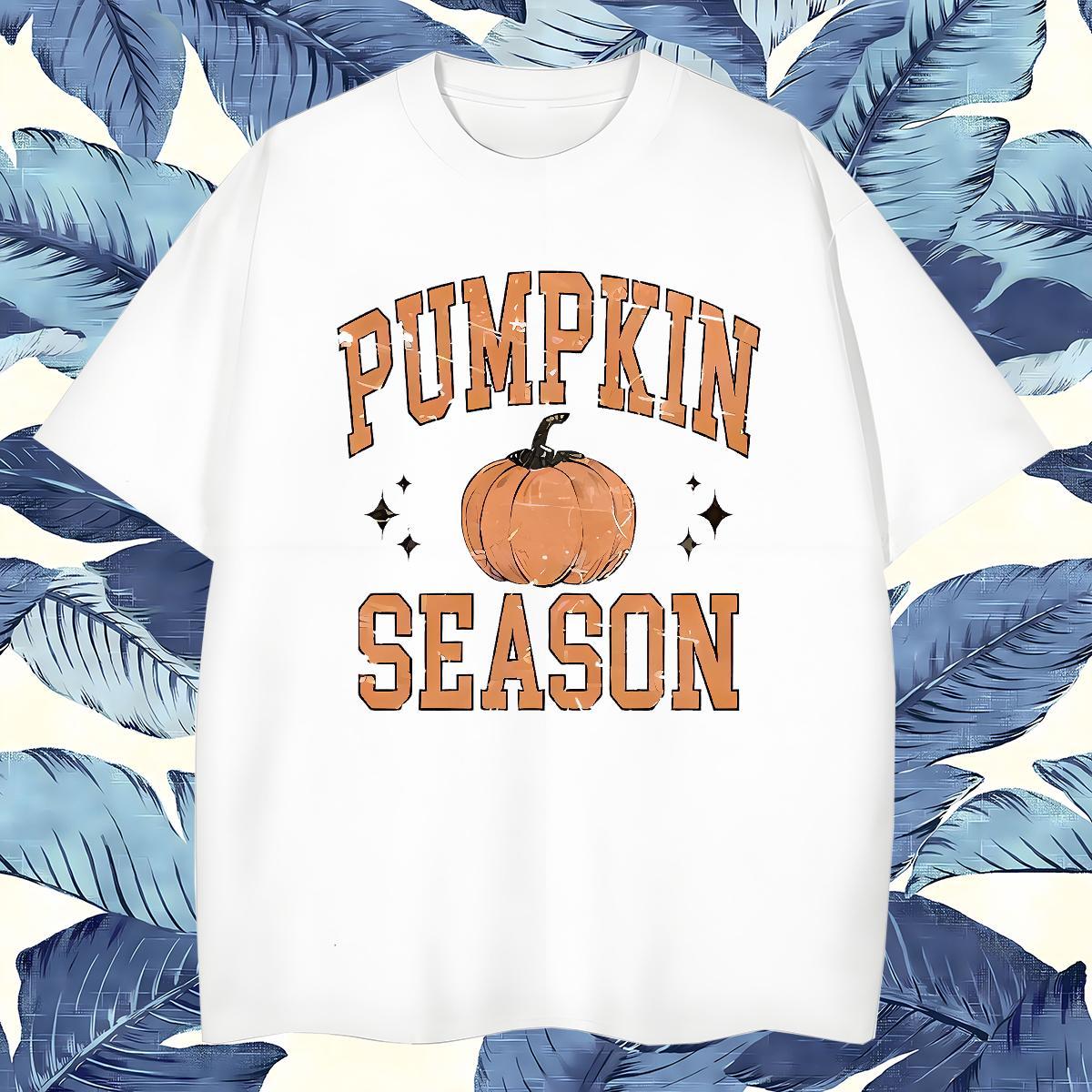 Loose T-Shirts pumpkin Short Sleeve O-Neck Casual Custom Print Plus Size 100% Cotton 230g Tshirts New Arrival Tee Shirt