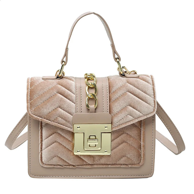 Velvet Handbag and Purse Women Crossbody Bags 2023 Trendy Ladies Messenger Tote High Quality 240819