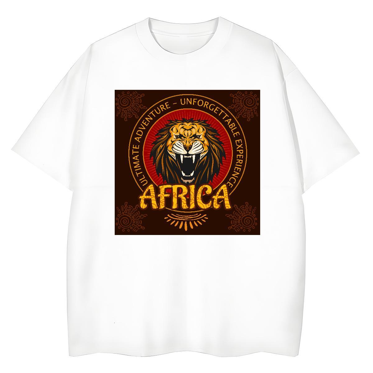 High Quality Men T Shirts lion Round Neck Short Sleeve Sport Black Oversized 100% Cotton 230g Tshirt for Man Woman 2024 Designer Top Tees