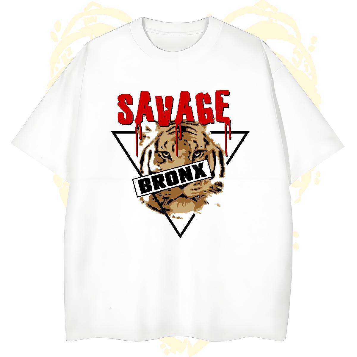 TOP Quality T Shirts Men tiger Crew Neck Daily Outfit Customized Print 230g Pure Cotton Mens Tshirts New Tee Shirt