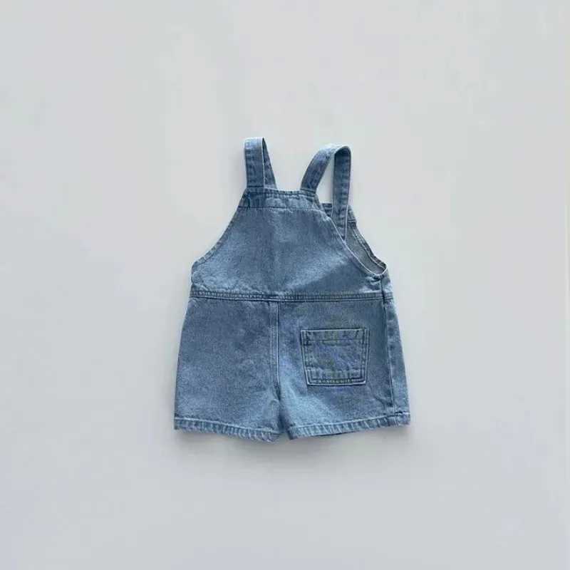 Spring and summer baby shorts Trouser solid boy denim fabric adjustable full set childrens casual pants Baby girl jeans Preschool childrens pants W240