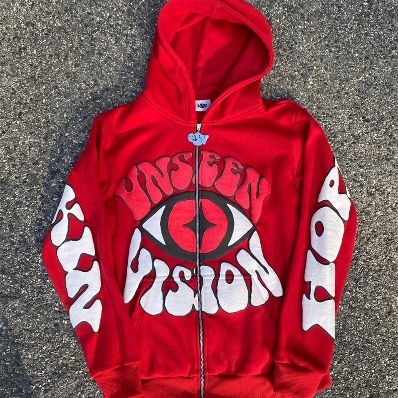Y2k Zip Up Hoodie Harajuku Retro Style Streetwear Fashion Versatile Pattern Printing Men Women Clothes Casual Sweatshirt Coat 240819