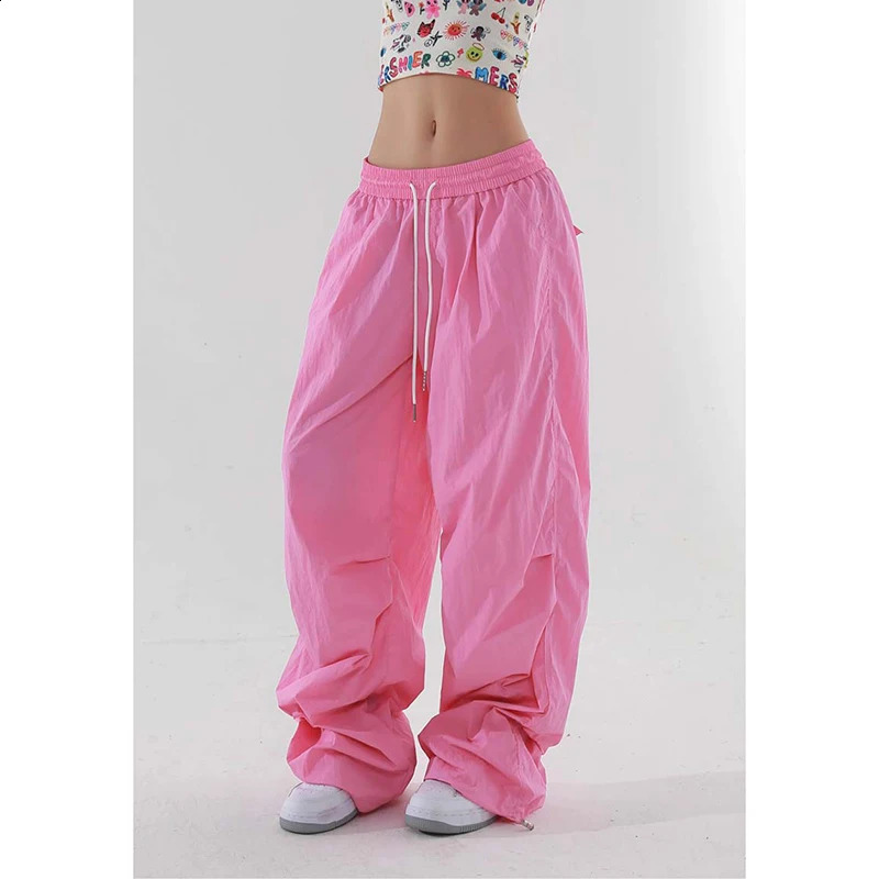 Womens Y2k Street Fluorescent Colors Hip Hop Sweatpants Paratrooper Oversized Trousers Vibe Dance Jazz Baggy Cargo Pants Z260314
