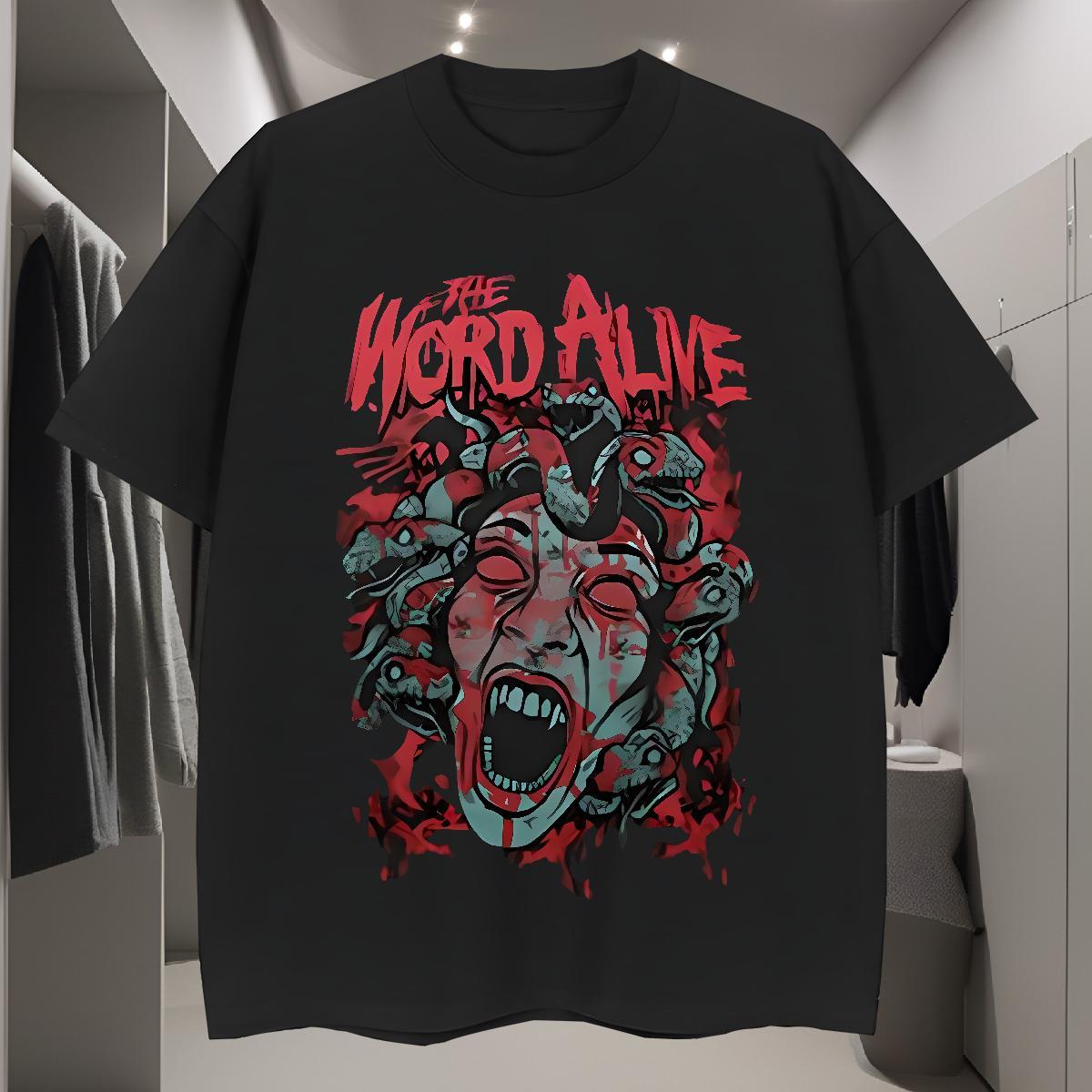 T Shirt For Man 230g Cotton scary Casual Beach Breathable Short Sleeve Custom Anime Men Tshirts 2024 DIY Comfortable Tees Shirts