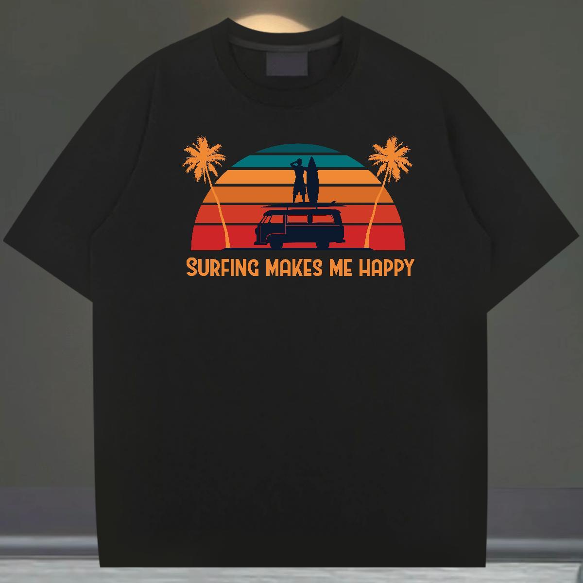 Loose Fit Men Tops Tees Daily Wear 230g Cotton Graphic Crew Neck Breathable tree Mens T Shirts New Designer Tee Shirt