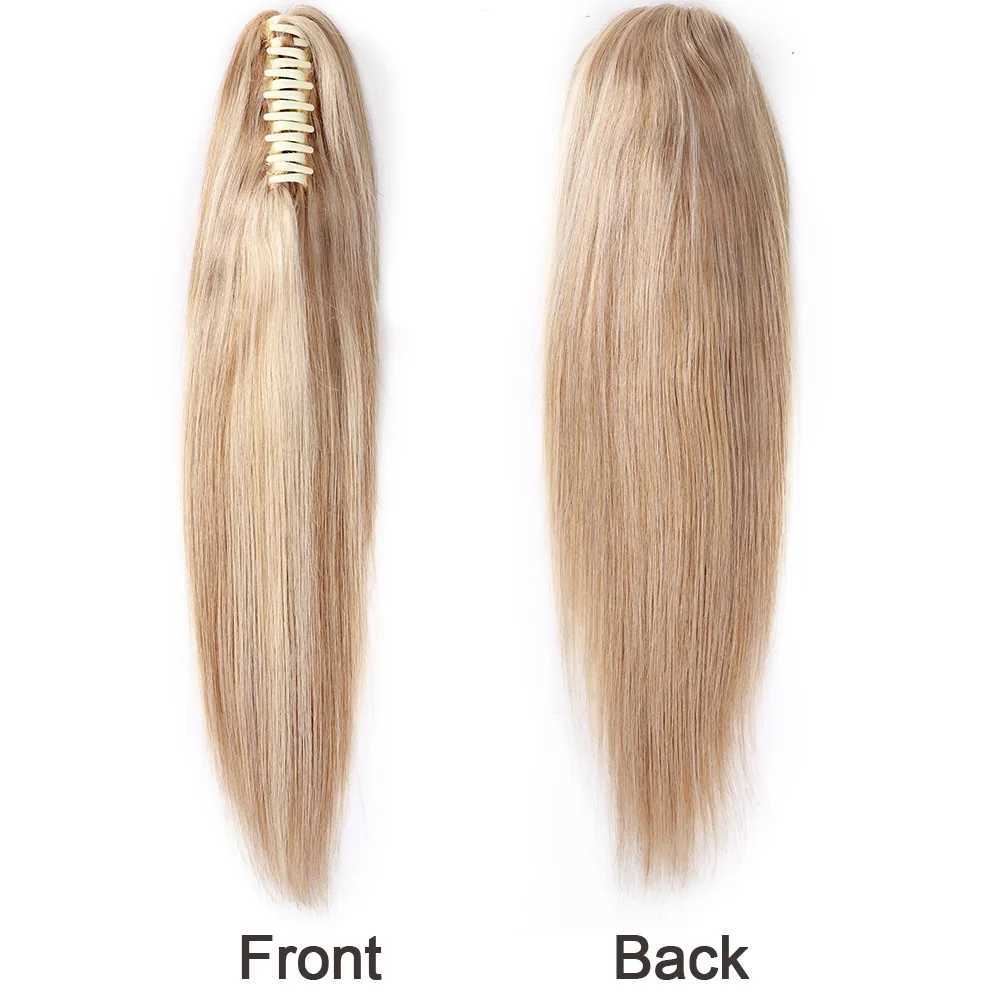 Rich choices 100% extension of ponytail for human hair long chin/claw ponytail with female hair clip W240817