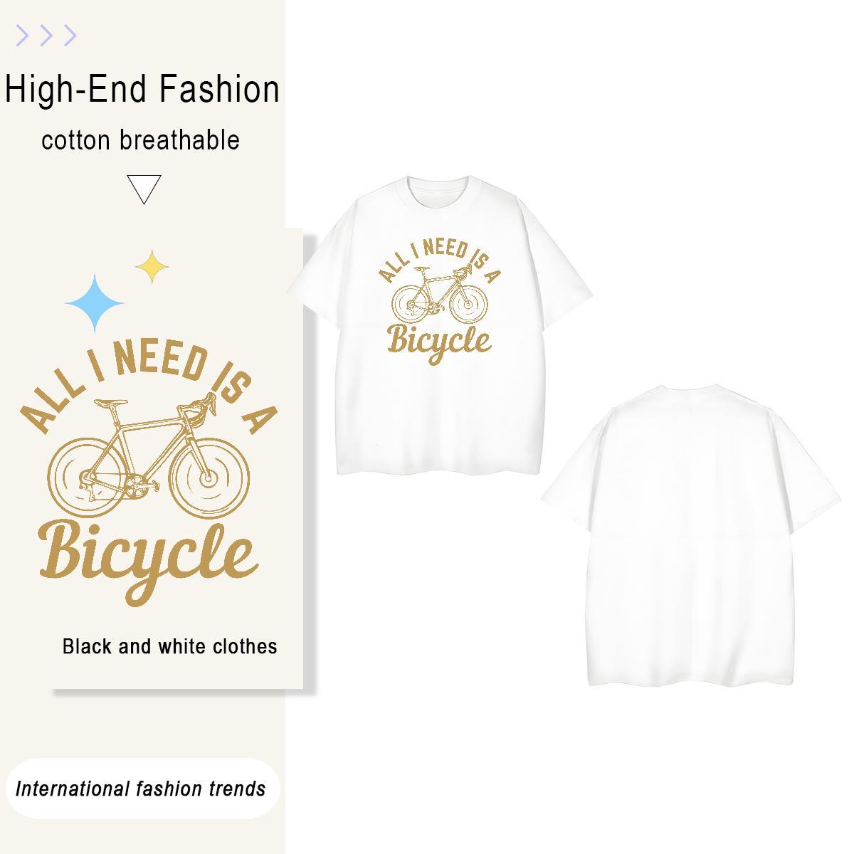 Loose letter 230g 100% Cotton Men Tees Sports Casual Crew Neck Breathable T shirt DIY Customized Custom Printed Tops Shirt