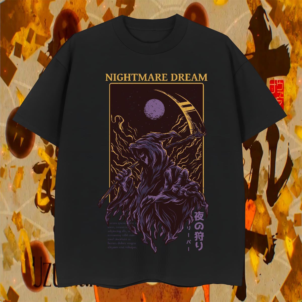 T Shirts Men 230g Cotton cartoon Beach Crew Neck Breathable Black Oversized Men Tshirts Designer Fashion Brand Tops Shirt