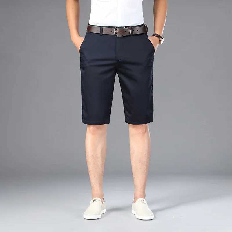 2024 Summer Thin Casual Shorts Men Traight Elastic Business Fashion Short Pants High Quality Male Brand Solid ColorXJ240817