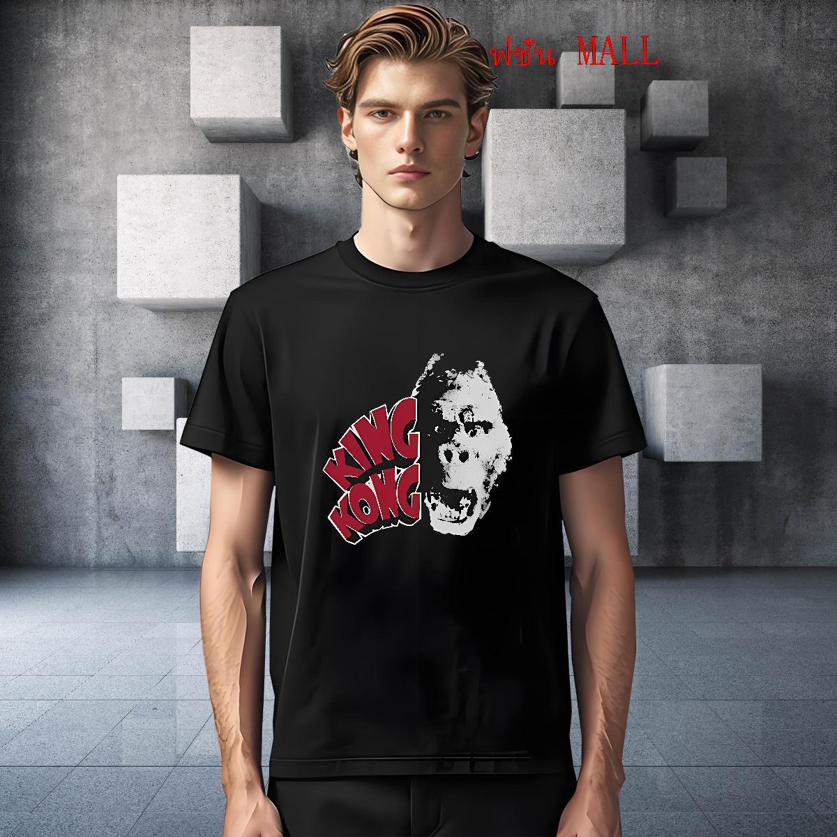 Fashion Casual scary Men Clothes T-Shirt 230g Pure Cotton T Shirts Men Custom Print Oversized High Street Hip Hop Breathable Crew Neck Cool Design Tee