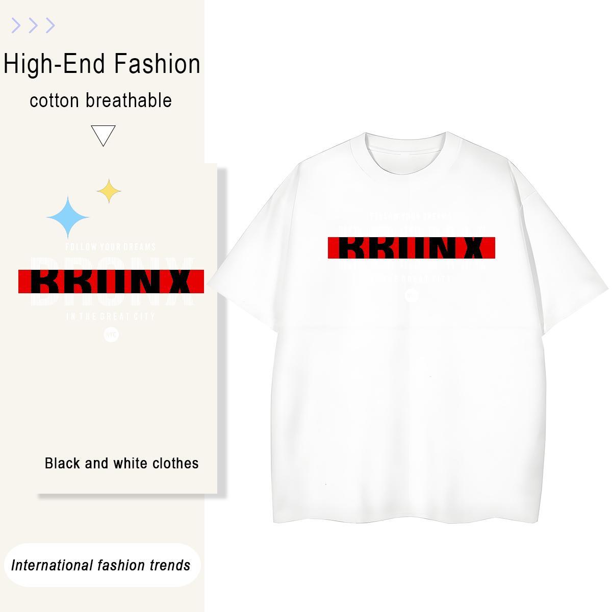 Loose letter 100% Cotton 230g Tshirt for Man Woman Casual Daily Wear Breathable Short Sleeve T Shirts Men Fashion Casual Skull Polos