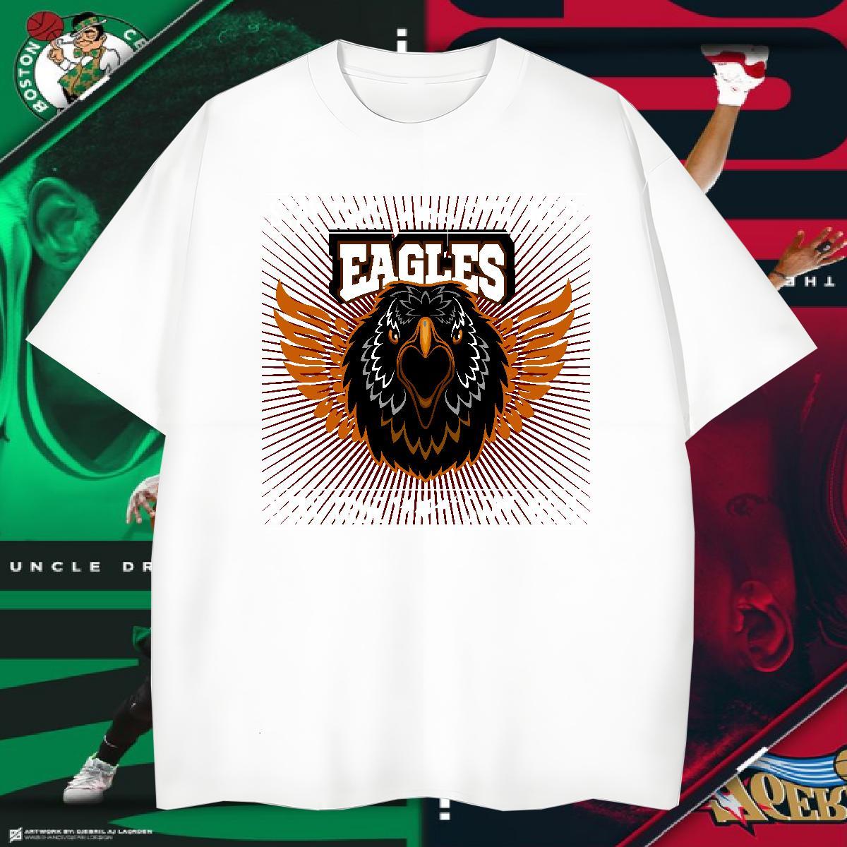 Cool Man T Shirts eagle Pure Cotton Casual Daily Wear Oversized 4XL 100% Cotton 230g Tshirts Classic Casual Tees Shirts