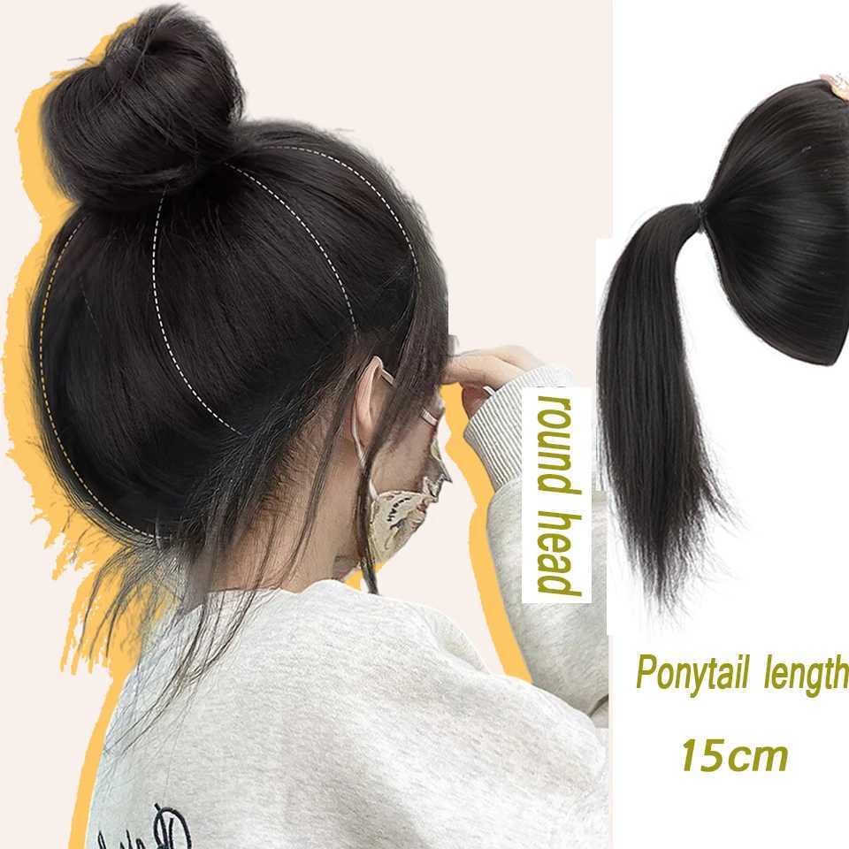 Synthetic fur wig for women ponytail hair extension curly elastic lazy hair board artwork head volume enhancer fluffy A W240817