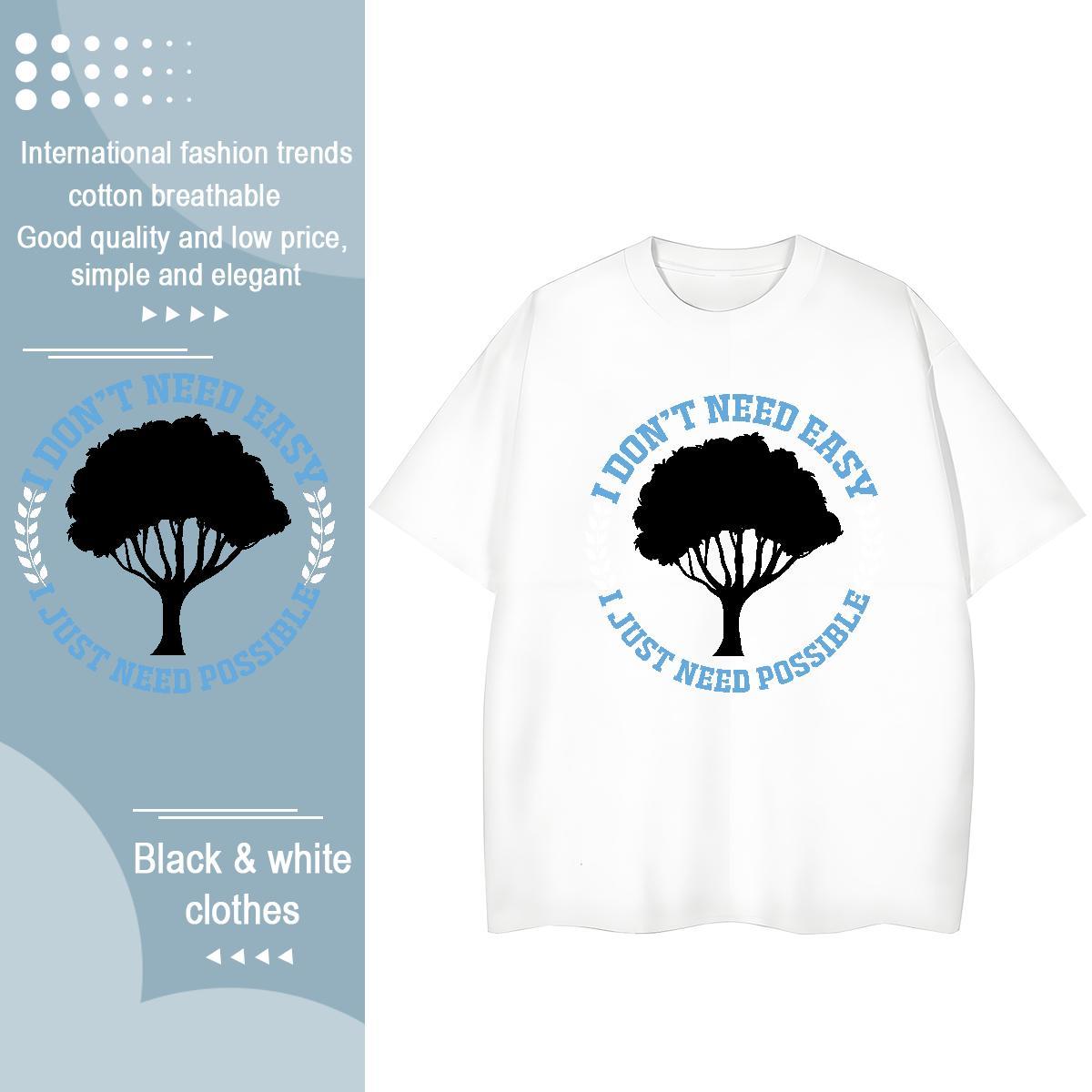 Fashion Design Men Tops Tees tree Home Outdoor 230g 100% Cotton Wear O-Neck Short Sleeve Wholesale T Shirts Men Custom Printing