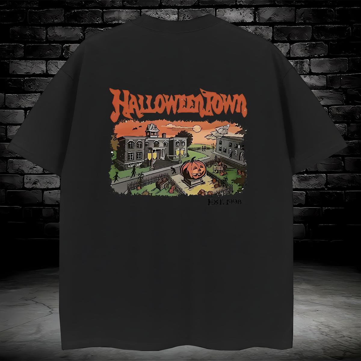 T Shirt For Man 230g Pure Cotton pumpkin Home Outdoor Breathable Anime Print Men Tshirts Custom Brand Tees